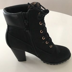 Black booties with cute detail!